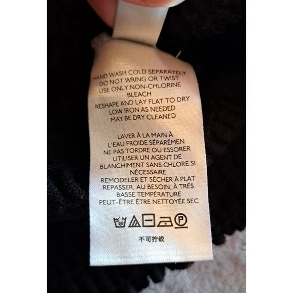 We the Free People Blouse Women's Size Large Black Run to You Tee Long Sleeve - Picture 10 of 11